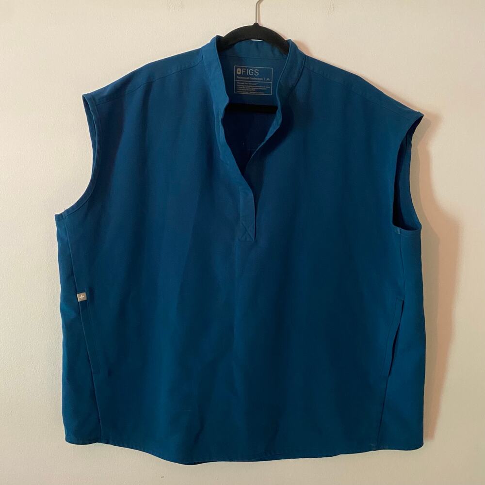 FIGS Deep Reef Blue Rafaela Oversized Scrub Top Uniform Nurse Dr Women's size XL